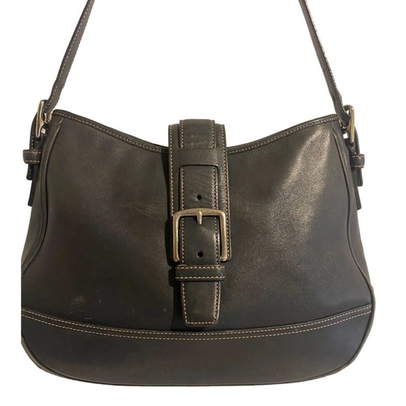 Coach Handbags - Coach vintage navy blue leather shoulder handbag